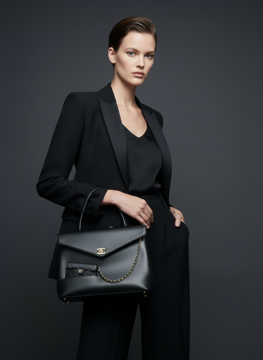Chanel Black Top Handle Bag with Chain — 2026 Collection